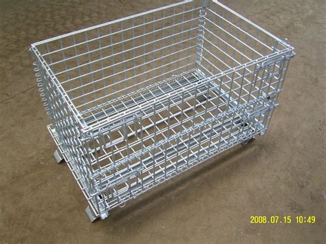 mesh steel cube box|metal mesh container.